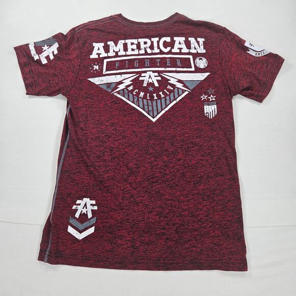 American‎ Fighter Premium Athletics Crossroads T-Shirt in Rusted Red Size Small - Picture 6 of 6